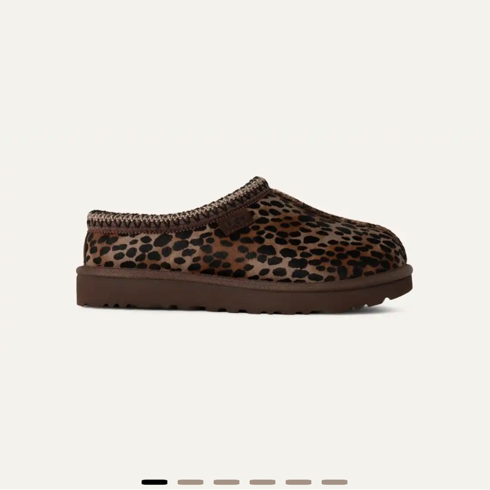 UGG Tasman Caspian Spotted Animal Print Calf Hair Clogs - NWOT